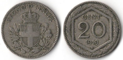 Italia centesimi 1919 - centesimi,,