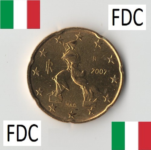 Centesimi euro 2007 italia - 20,