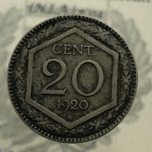 Centesimi esagono 1920 - 20,