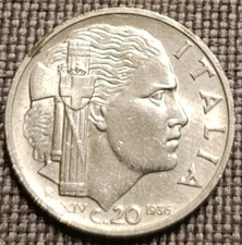 20 CENTESIMI IMPERO 1936 RARA
