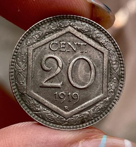 Esagono centesimi 1919 - esagono,