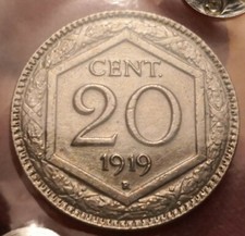20 Centesimi 1919 Esagono Con