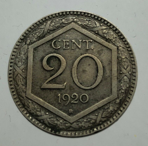 Centesimi esagono 1920 raro - 1920,